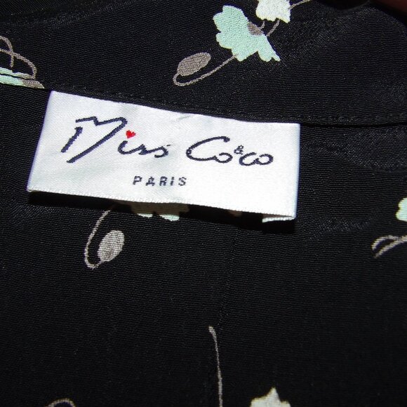 Miss Coco Paris Floral Fully Button Down Dress No Size - Picture 5 of 6